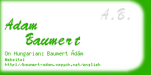 adam baumert business card